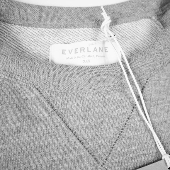 Everlane Womens Gray Crew Neck Sweatshirt Size XXS Pullover Athletic Active - Picture 5 of 10
